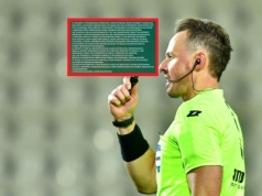 Przerwał mecz przez transparenty. Wydał oświadczenie