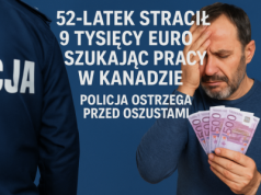 Oświęcim. 52-latek stracił 9 tysięcy euro, szukając pracy w Kanadzie. Policja ostrzega przed oszustami