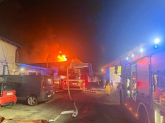Nocny pożar hali w Stargardzie