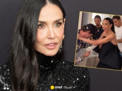 Demi Moore padła "ofiarą mody"? Kilka osób pomagało jej zdjąć rękawiczki