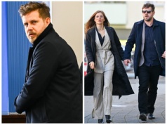 Królikowski zabrał nową partnerkę na rozprawę rozwodową z Opozdą. Pojawiła się policja