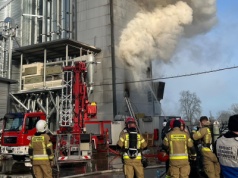 Pożar suszarni zboża w Kostrach-Noskach