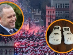 Rękawice bokserskie z autografem prezydenta Nawrockiego hitem licytacji Marszu Niepodległości. Kosztują już kilka tysięcy złotych
