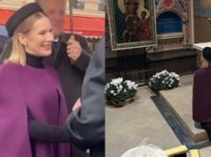 Marta Nawrocka w fioletowej kreacji. Tak zaprezentowała się w katedrze Notre-Dame (FOTO)