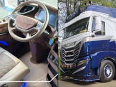 Iveco S-Way 580 pełne alcantary – tuningowy projekt w zmodernizowanym wnętrzu