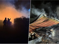 Pożar garażu w Łękawicy. Jedna osoba poparzona