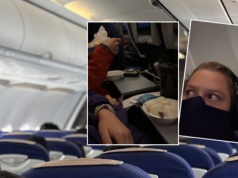 Pasażerka pokazała, co para jadła w samolocie. Nagranie to hit