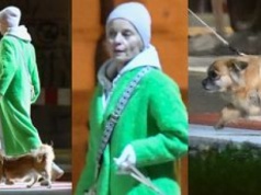 Naturalna Małgorzata Foremniak i jej pies pokonują przejście dla pieszych (ZDJĘCIA)