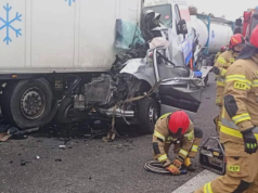 Wypadek na A2. Kierowca cudem przeżył