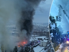 Groźny pożar hali w Skawinie. Strażacy apelują, żeby zamykać okna w domach