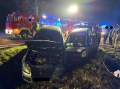 Zderzenie dwóch pojazdów w Dusznikach, jedna osoba do szpitala