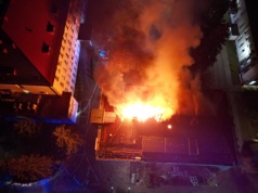 Nocny pożar szpitala w Elblągu. "Sytuacja jest opanowana"