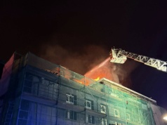 Pożar budynku administracyjnego szpitala w Elblągu