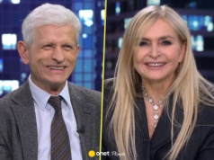 Zabawny koniec "Kropki nad i". Gość Olejnik grzmiał, a potem oboje wybuchnęli śmiechem