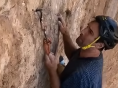 Chris Sharma otwiera ponownie wielki projekt w Mont Rebei, bo… ktoś usunął spity