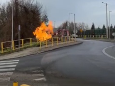 Pożar gazociągu w Kunowie. Jedna osoba poszkodowana