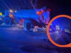 Wypadek z udziałem dwóch osobówek i beczkowozu