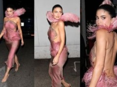 Półnaga Kylie Jenner mknie na świąteczne spotkanie z pracownikami. Stosowny ubiór do okazji? (ZDJĘCIA)