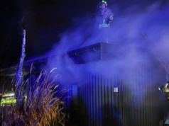 Strażacy walczyli z pożarem sauny