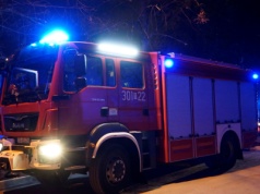 Pożar wysypiska śmieci w Promniku