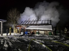 Nocny pożar w Lipinkach koło Gorlic