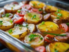 Układam w naczyniu. Resztę robi piekarnik, a ja mam pyszne danie bez sterty brudnych garów