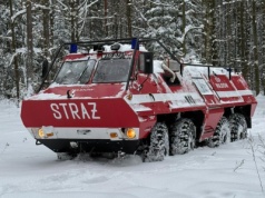 Strażacki SKOT pokazał co potrafi. Zobacz nagranie