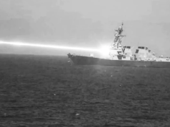 Amerykański niszczyciel zestrzelił cztery drony laserem