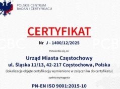 Urząd Miasta Częstochowy z certyfikatem ISO na kolejne lata. Audyt potwierdził wysoką jakość zarządzania