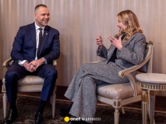 Karol Nawrocki w Mediolanie. Spotkał się z Giorgią Meloni