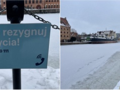 Lód kusi, ale jest niebezpieczny. Motława pod nadzorem służb