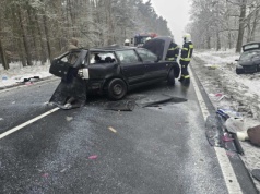 Kolizja na DK nr 10 w Kujawsko-Pomorskiem. Zderzyły się trzy auta