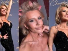 Joanna Racewicz w błyszczącej kreacji z głębokim dekoltem brylowała na balu charytatywnym. Petarda? (FOTO)