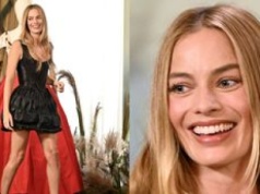 Margot Robbie eksponuje nogi do nieba w skórzanej mini. Promowanie "Wichrowych Wzgórz" trwa w najlepsze? (ZDJĘCIA)