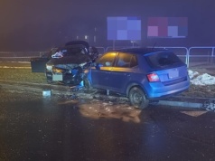 Groźny wypadek na rondzie Kuronia w Rzeszowie. Cztery osoby w szpitalu