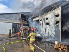 Duży pożar w Grójcu Małym. Uratowano sto byków
