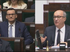 Awantura w Sejmie. Morawiecki kontra Czarzasty, okrzyki "precz z komuną"