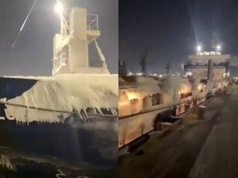 Lodowy "statek widmo" przybił do Gdańska. Obserwował go cały świat