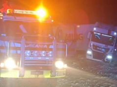 Ciężarówka zablokowała drogę wojewódzką. Interweniowali policjanci z Brus i Kościerzyny