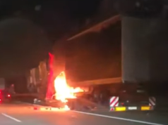 Pożar ciężarówki na austostradzie A1. Są znaczne utrudnienia