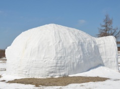 Dzieci stworzyły kolorowe igloo. Anonim zgłosił na straż miejską „nielegalną lodową budowlę”