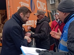 Walentynkowe spotkanie prezydenta z „niebieskimi kamizelkami” (Galeria)