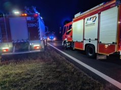 Na ekspresówce płonie laweta. Droga z Lublina do Rzeszowa zablokowana