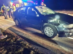 Zderzenie z łosiem na trasie Osowno – Wola Osowińska. Na miejscu interweniowały służby ratunkowe