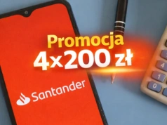 Santander 800 zł za konto. Warunki 4x 200 zł krok po kroku
