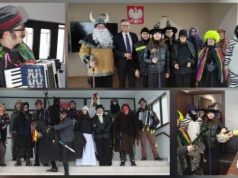 Ostatkowa tradycja podtrzymana – wizyta przebierańców w urzędzie gminy w Moszczenicy i Grabicy