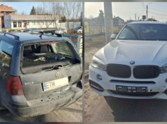 Kraksa dwóch osobówek w Wolborzu