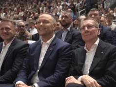 Karol Nawrocki na meczu Polaków. Tak zareagowali kibice