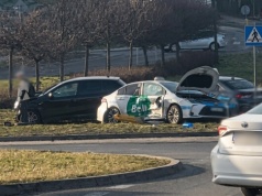 Zderzenie pojazdów na rondzie im. płk. Ryszarda J. Kuklińskiego w Lublinie