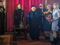 Prof. Ryszard Tadeusiewicz doktorem honoris causa Politechniki Krakowskiej. Uroczystość w Collegium Novum UJ
